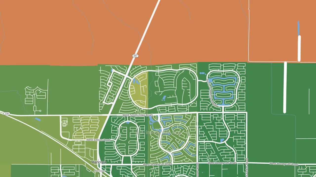 Rancho El Dorado, Silver Bell, AZ Map of Vehicle Theft Rates