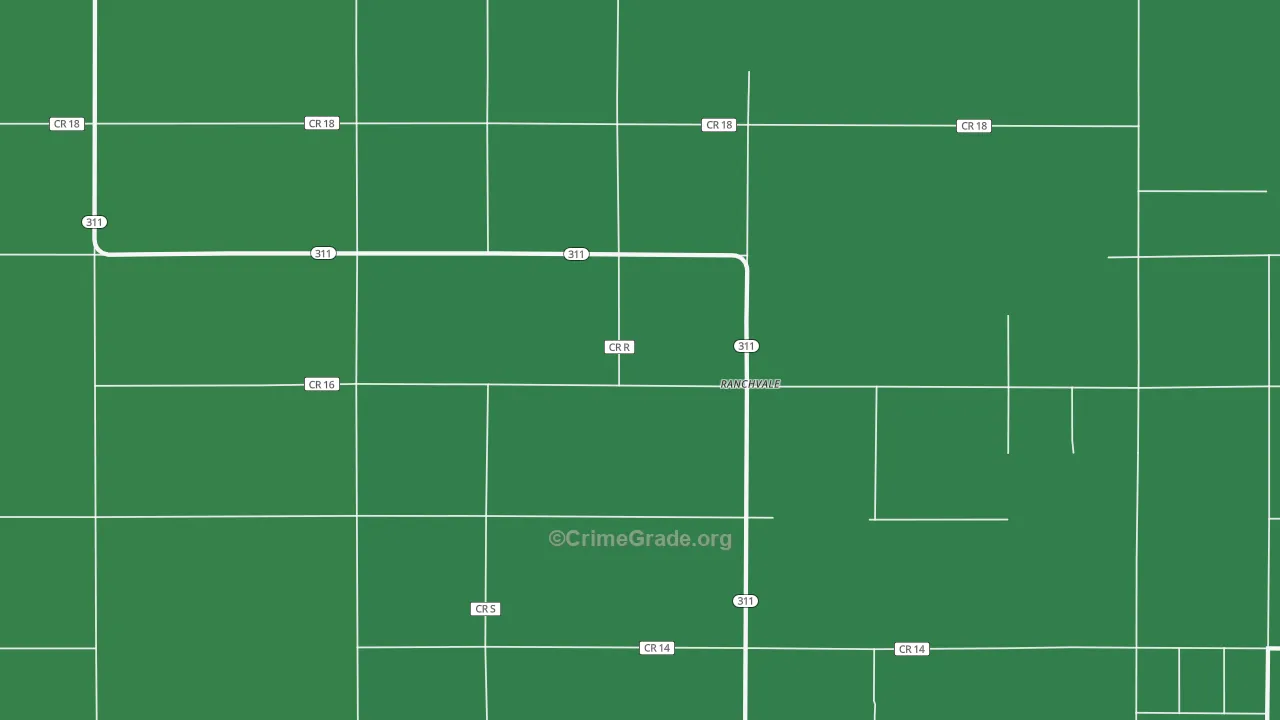 Ranchvale, NM Map of Vehicle Theft Rates