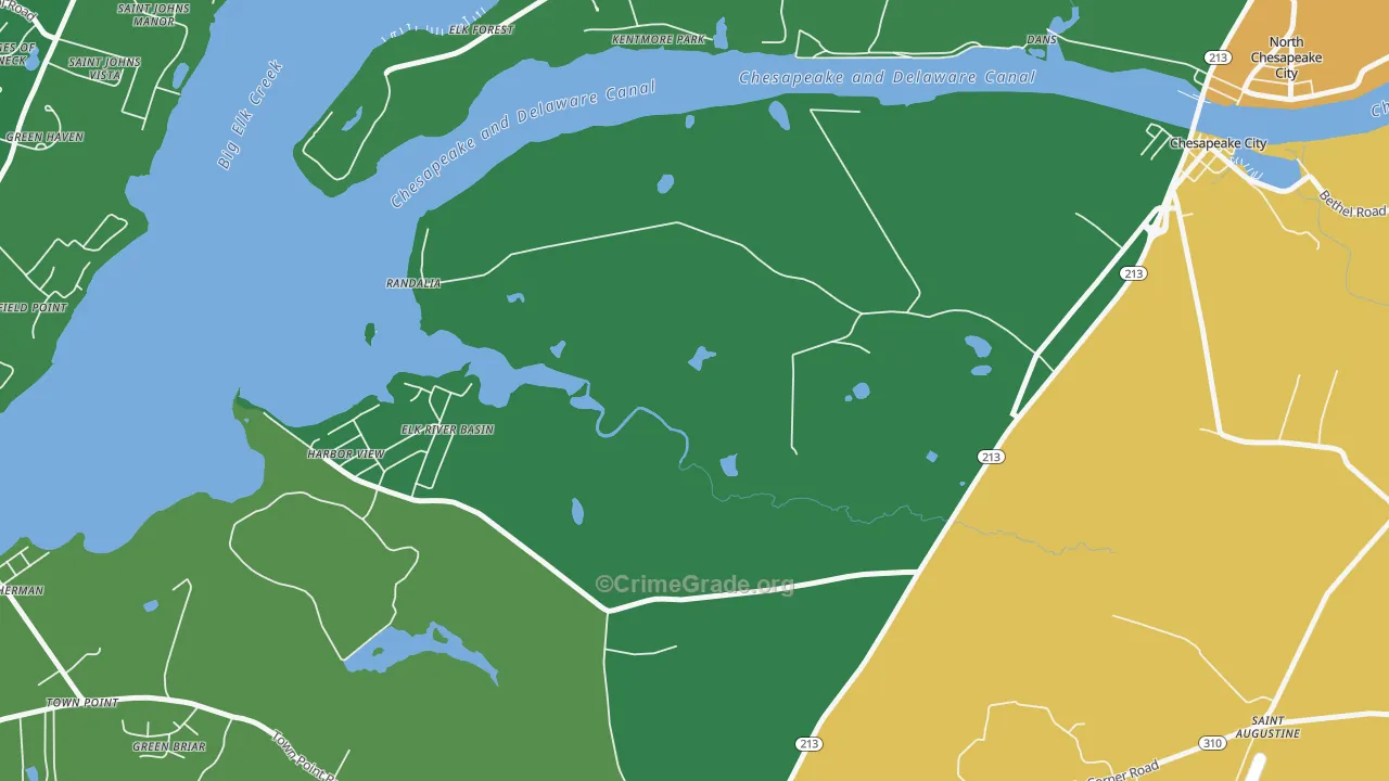 Randalia, MD Map of Vehicle Theft Rates