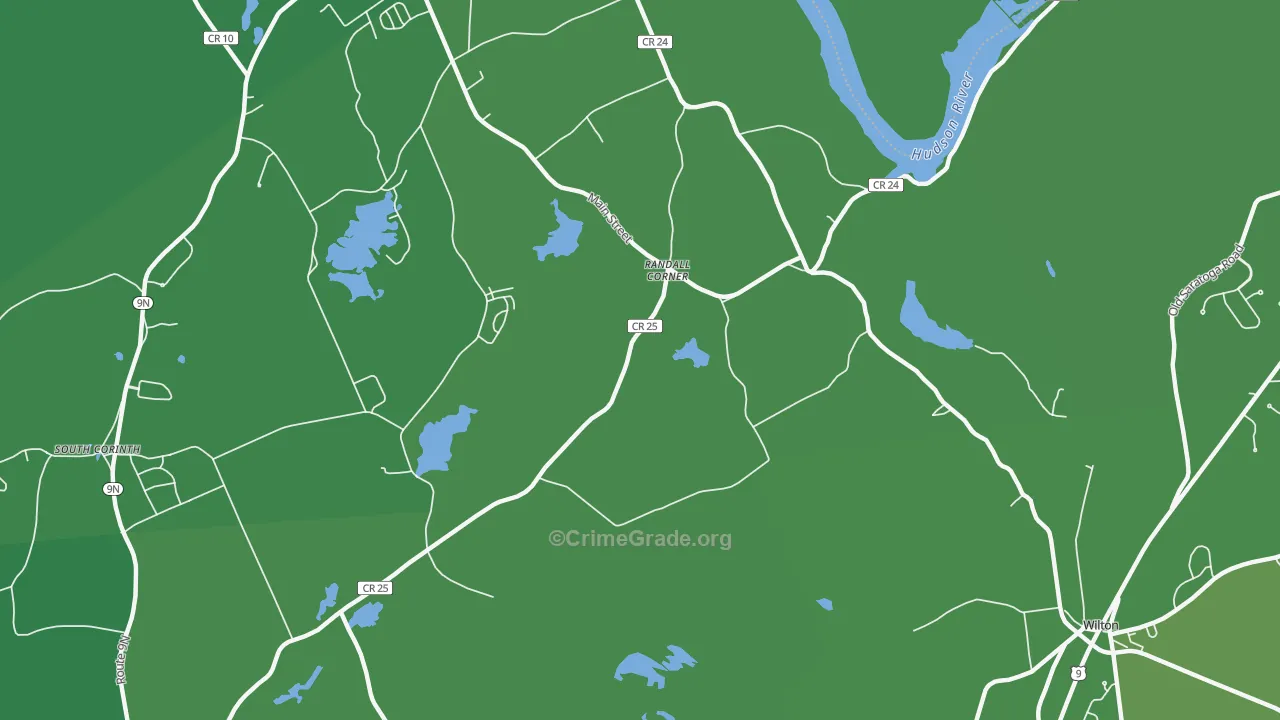 Randall Corner, NY Map of Vehicle Theft Rates