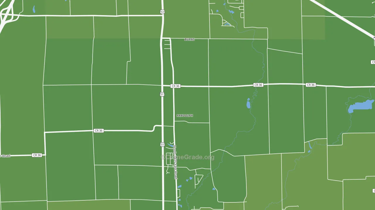 Randolph, IL Map of Vehicle Theft Rates