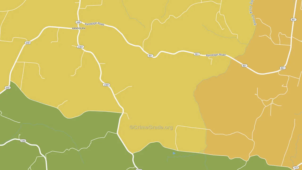 Randolph, KY Map of Vehicle Theft Rates