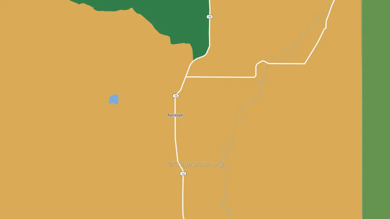 Randolph, UT Map of Vehicle Theft Rates
