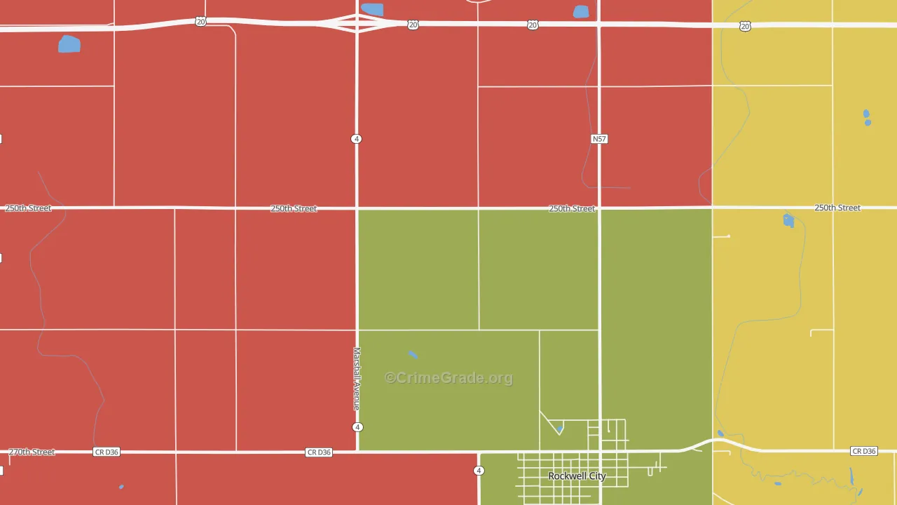 Rands, IA Map of Vehicle Theft Rates