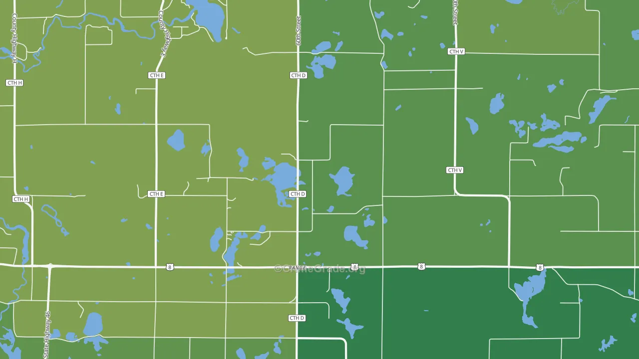 Range, WI Map of Vehicle Theft Rates