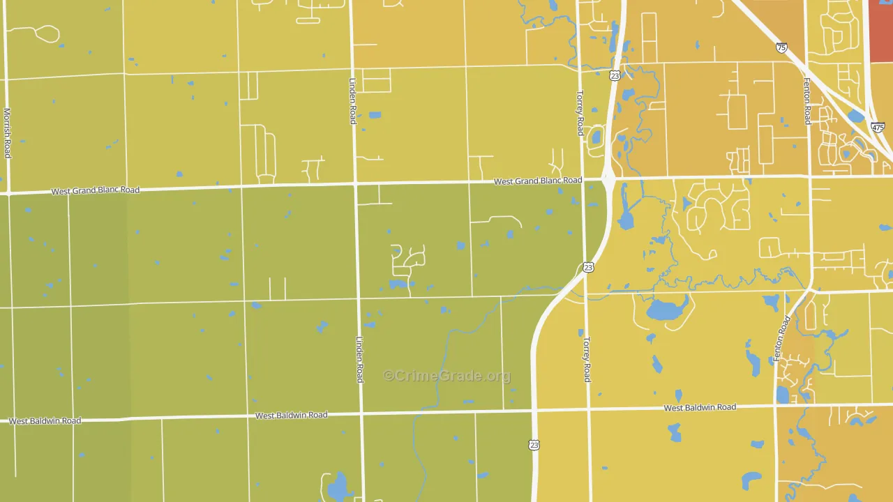 Rankin, MI Map of Vehicle Theft Rates