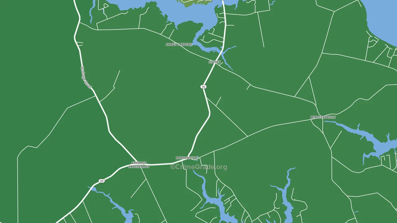 Ransomville, NC Map of Vehicle Theft Rates