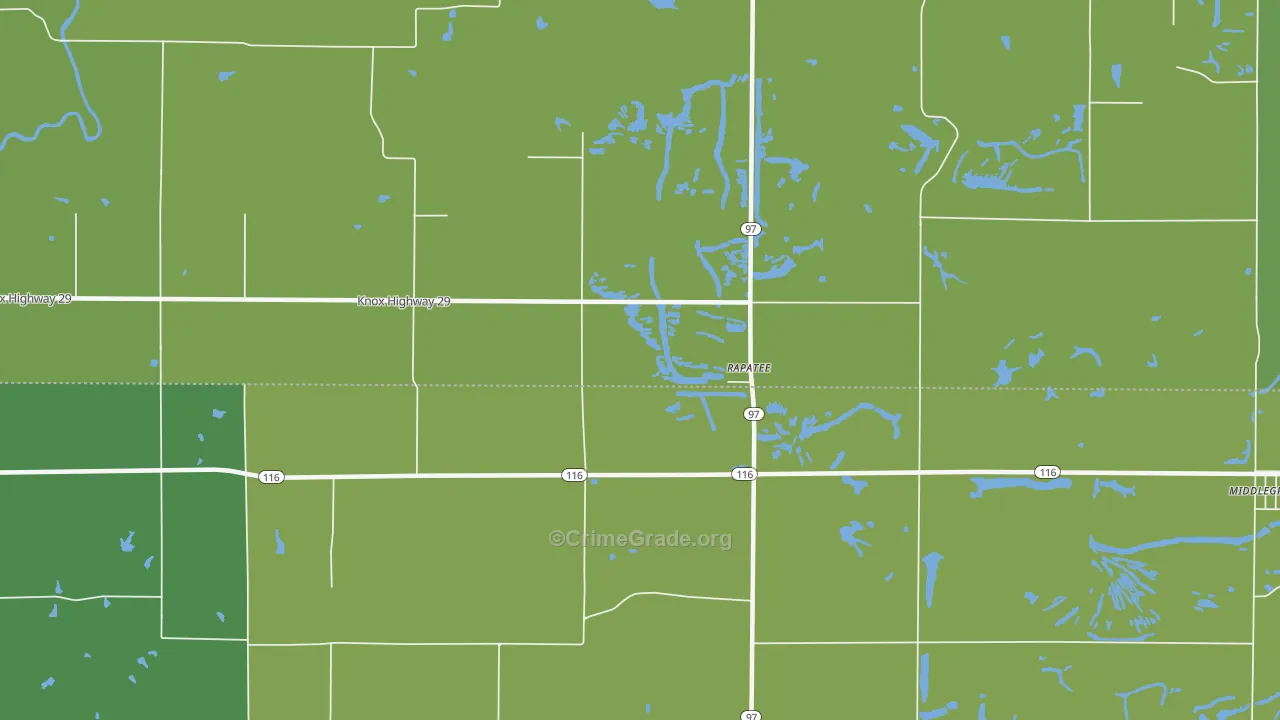 Rapatee, IL Map of Vehicle Theft Rates