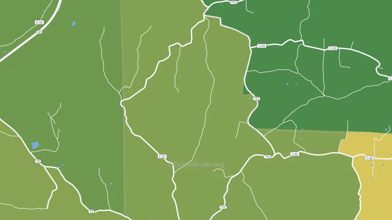 Rarden, OH Map of Vehicle Theft Rates