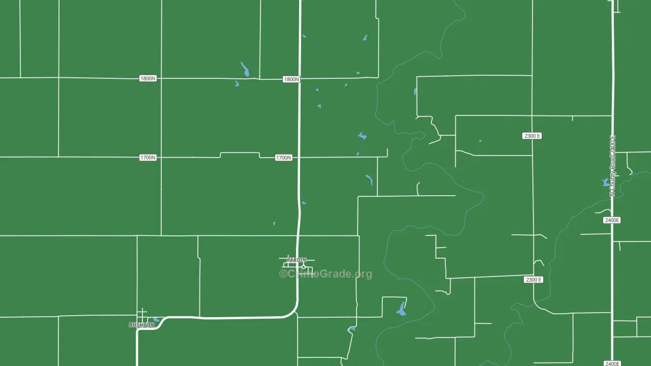 Rardin, IL Map of Vehicle Theft Rates