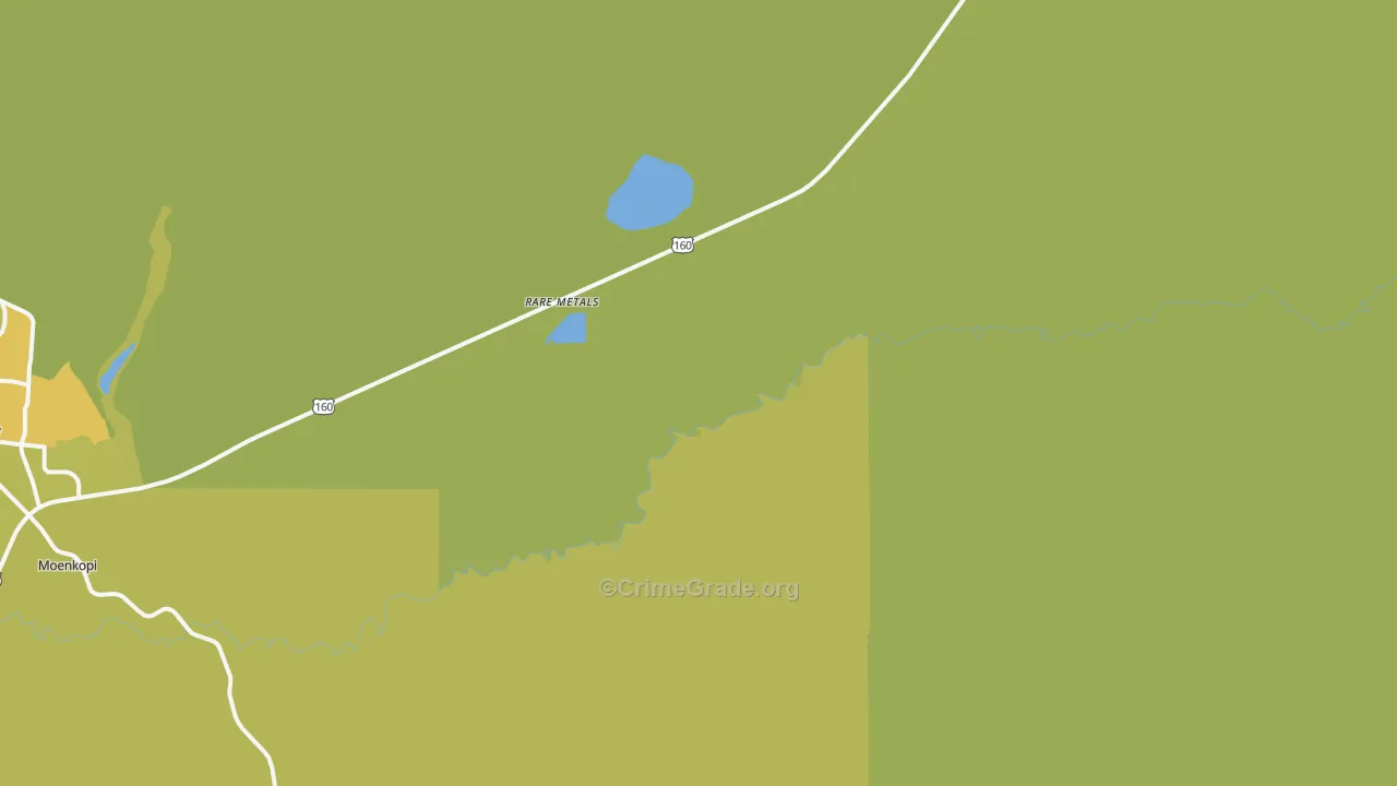 Rare Metals, AZ Map of Vehicle Theft Rates