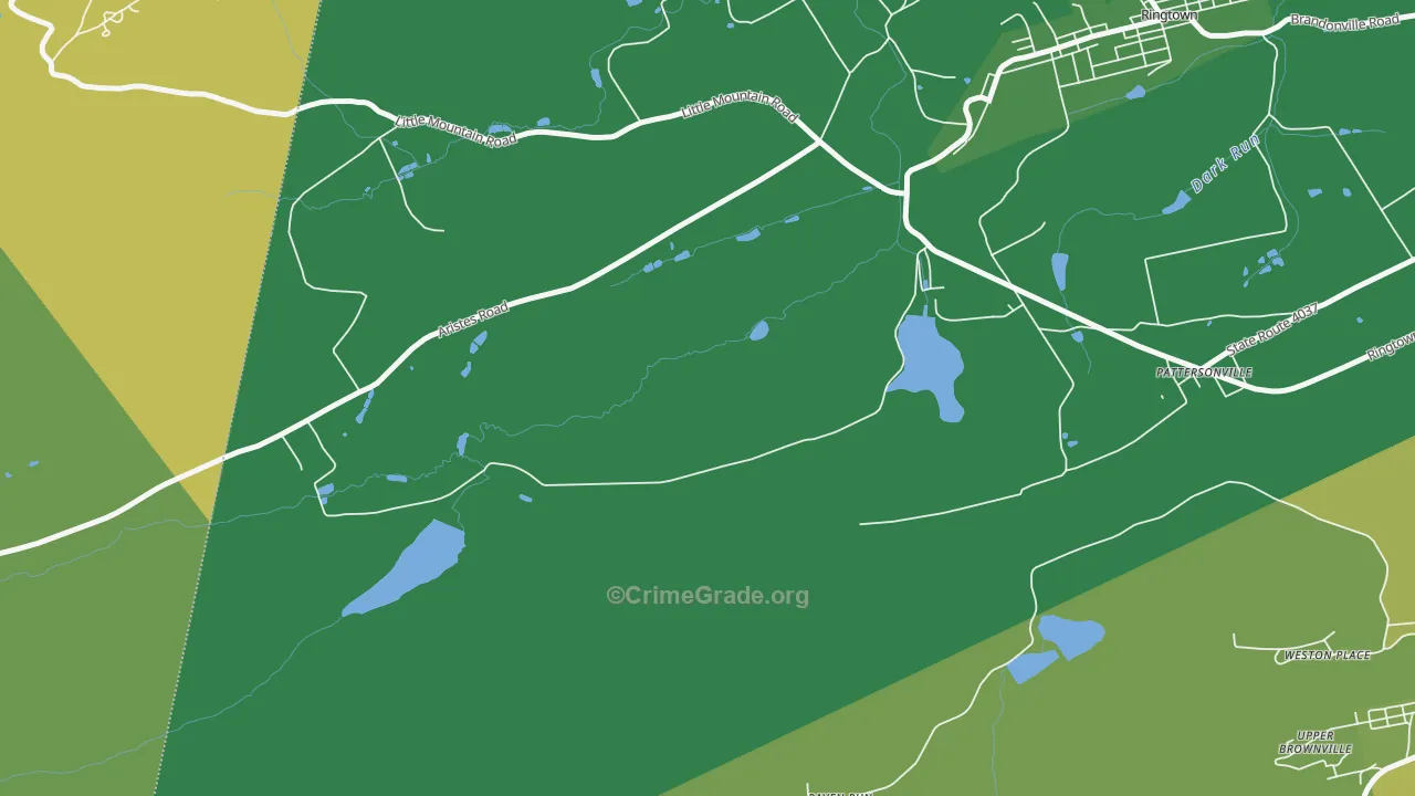 Raven Run, PA Map of Vehicle Theft Rates