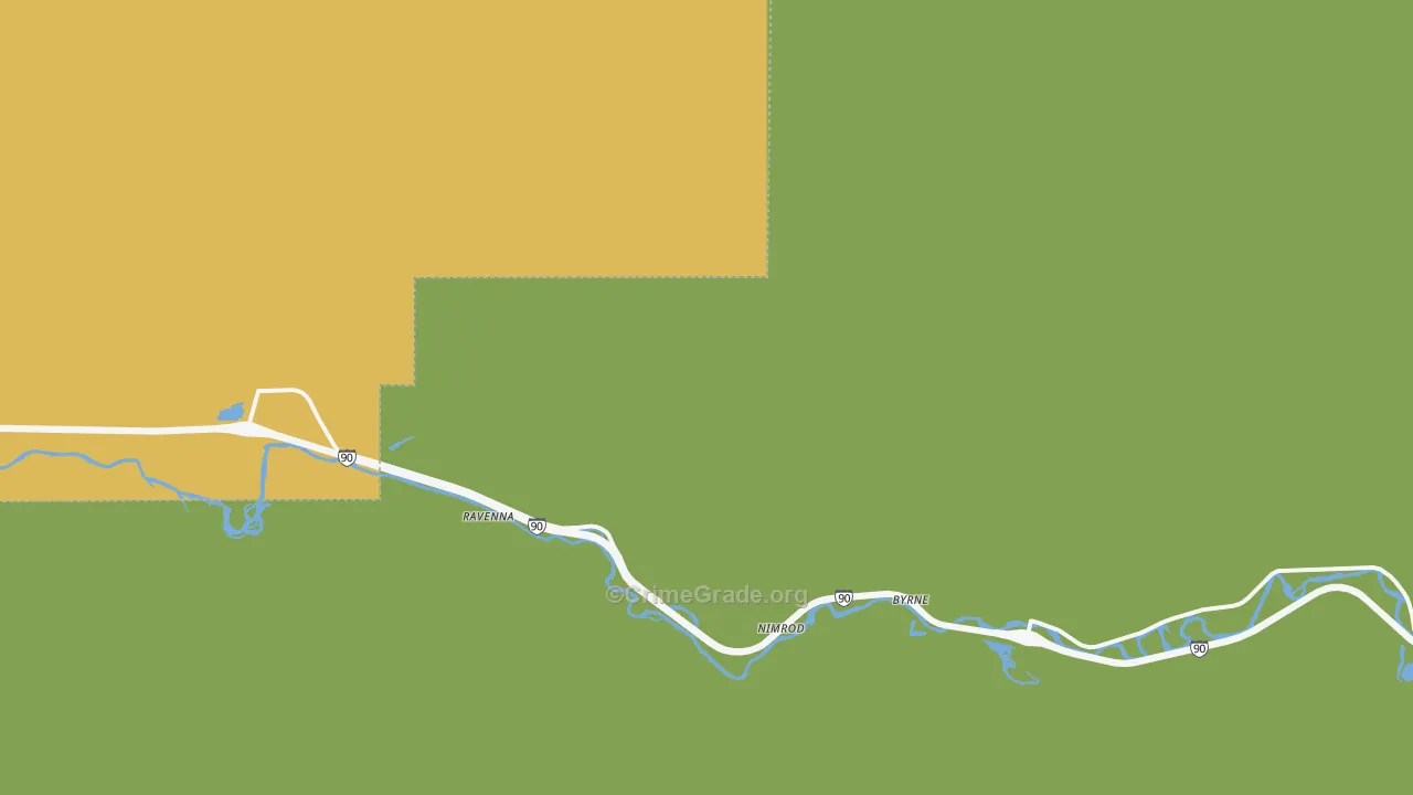 Ravenna, MT Map of Vehicle Theft Rates