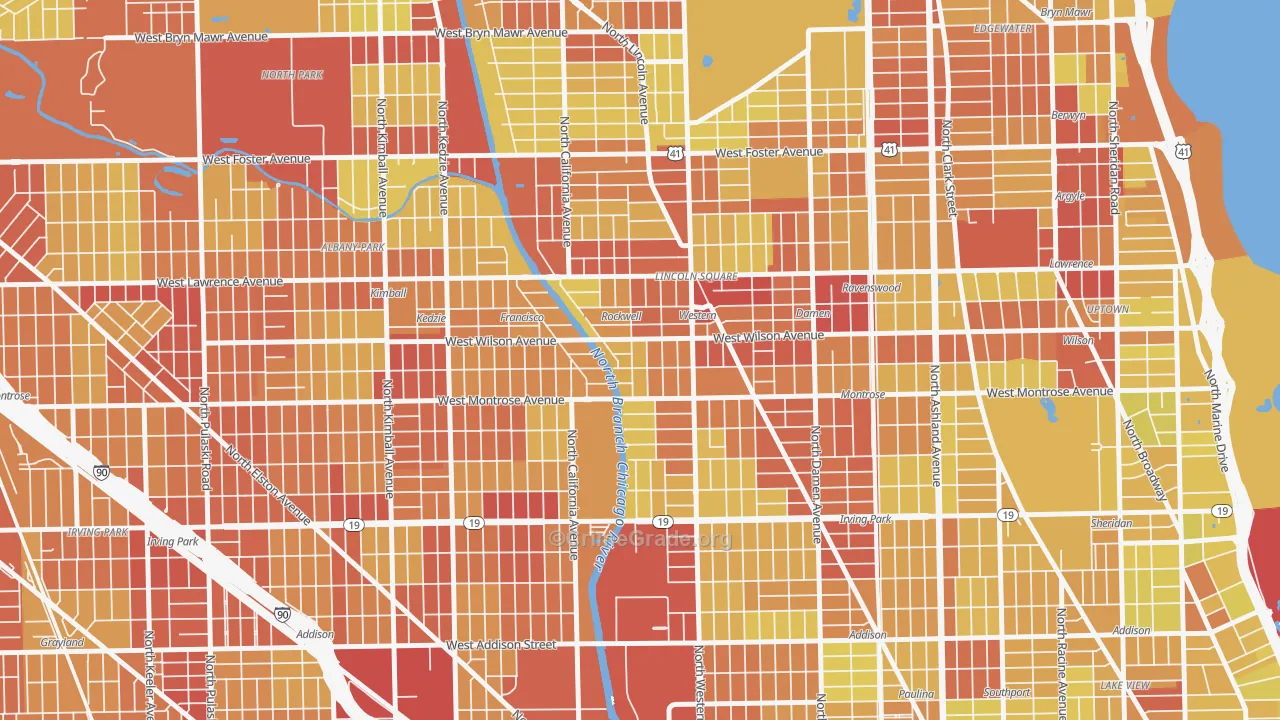 Ravenswood Gardens, Chicago, IL Map of Vehicle Theft Rates