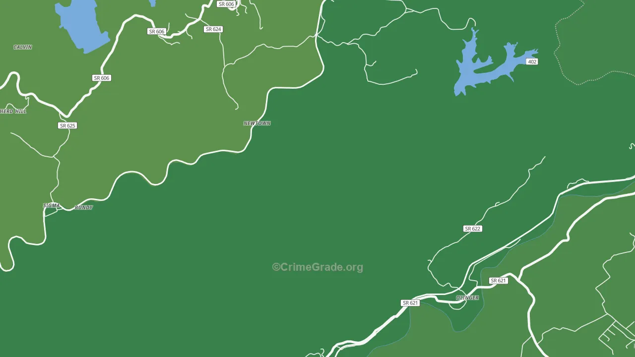 Rawhide, VA Map of Vehicle Theft Rates