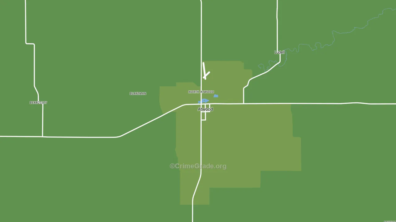 Rawlins County, KS Map of Vehicle Theft Rates