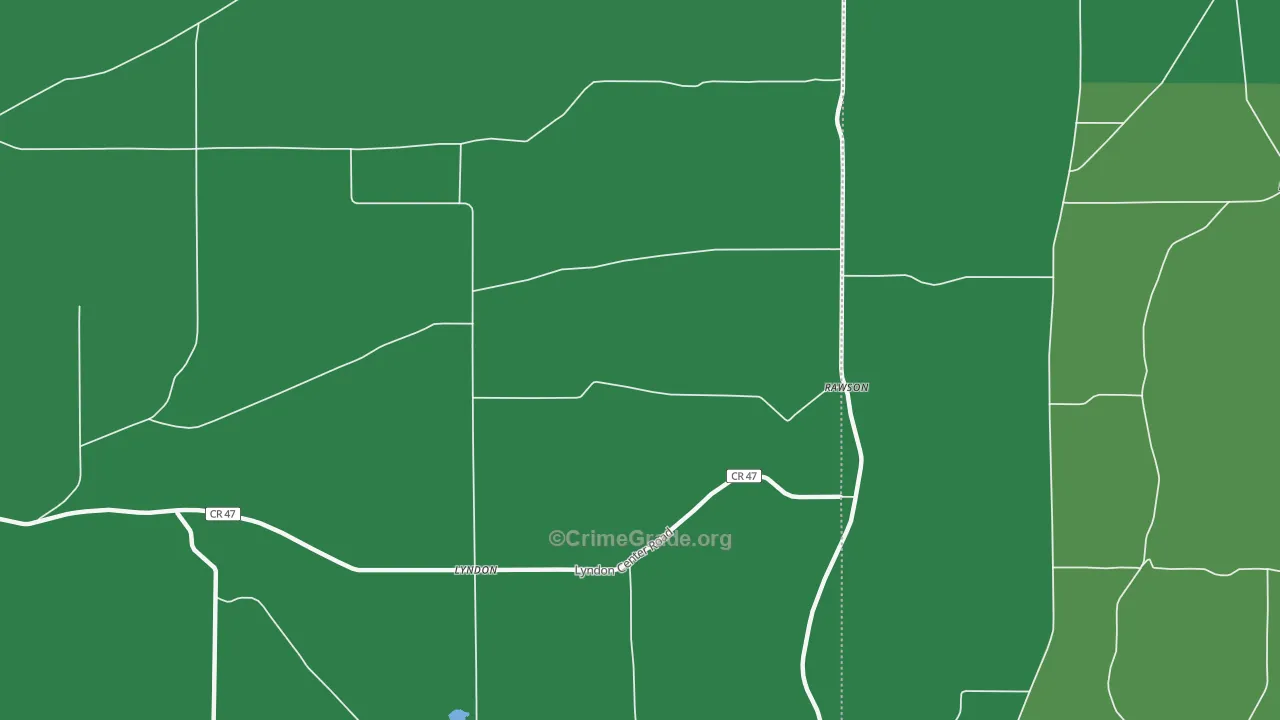 Rawson, NY Map of Vehicle Theft Rates