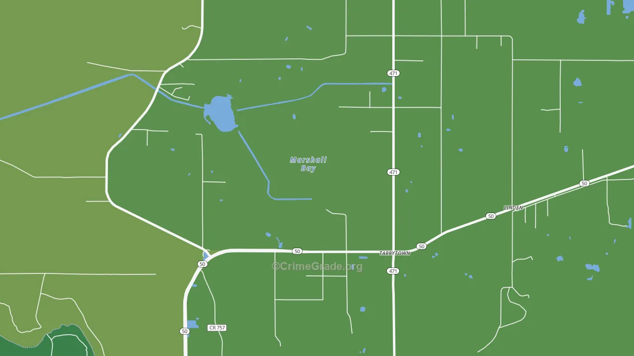 Rdg Mnr Est, FL Map of Vehicle Theft Rates