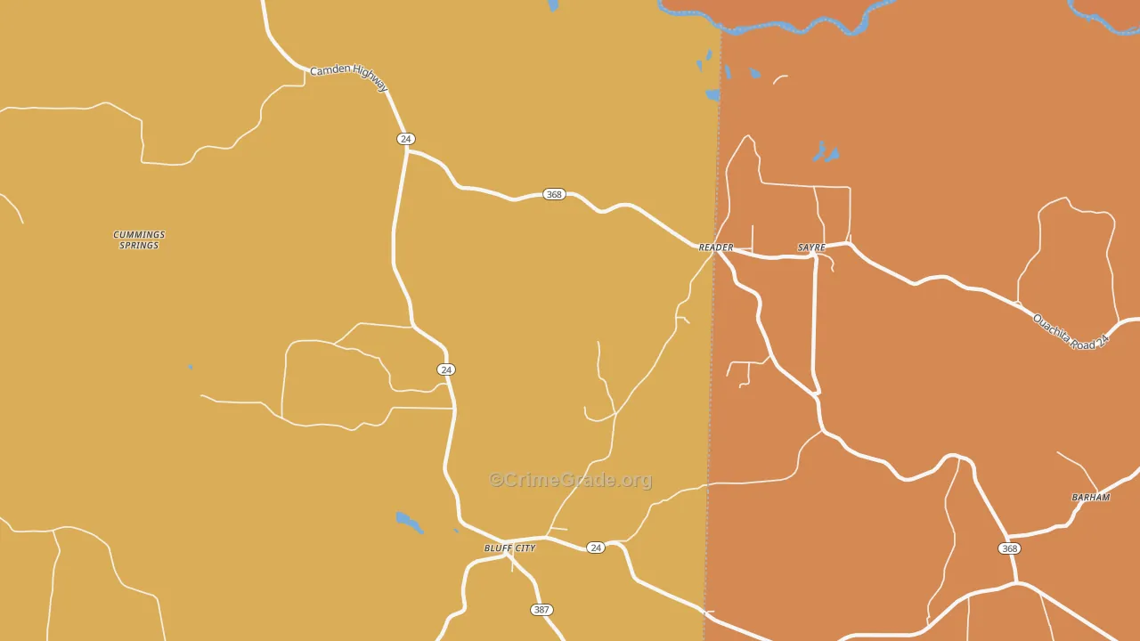 Reader, AR Map of Vehicle Theft Rates