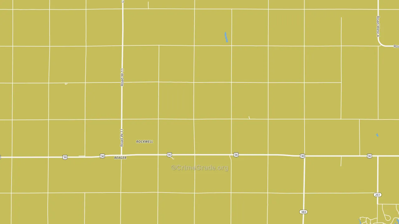 Reager, KS Map of Vehicle Theft Rates
