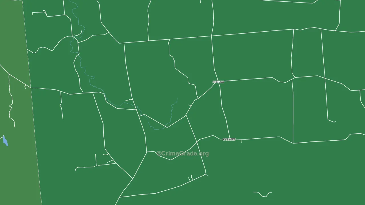 Rector, NY Map of Vehicle Theft Rates