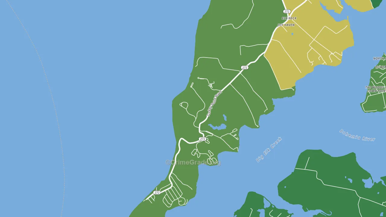 Red Point, MD Map of Vehicle Theft Rates