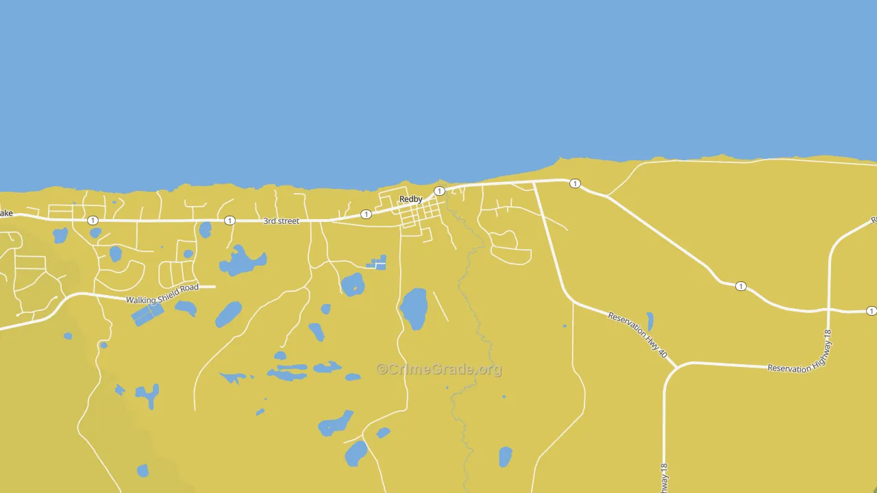 Redby, MN Map of Vehicle Theft Rates
