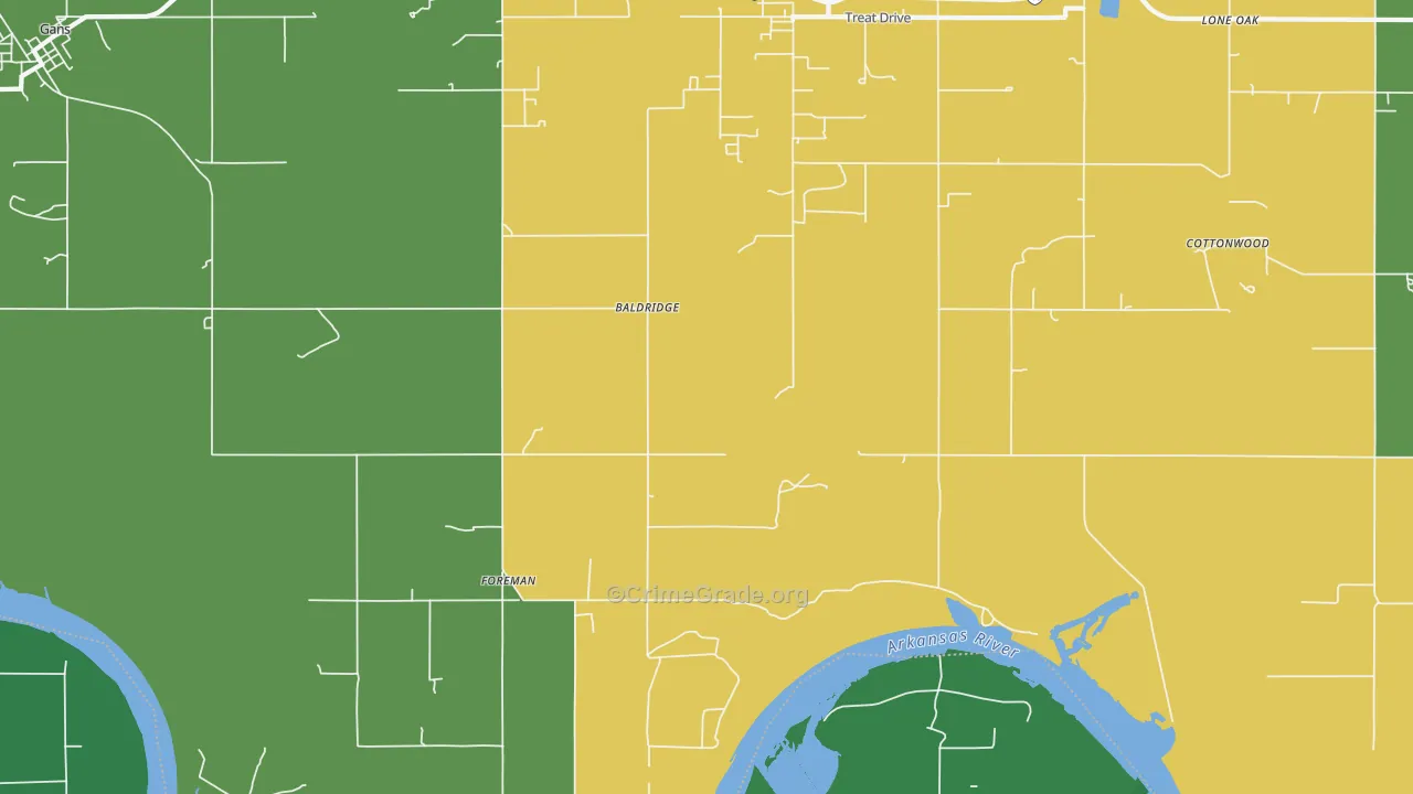 Redland, OK Map of Vehicle Theft Rates