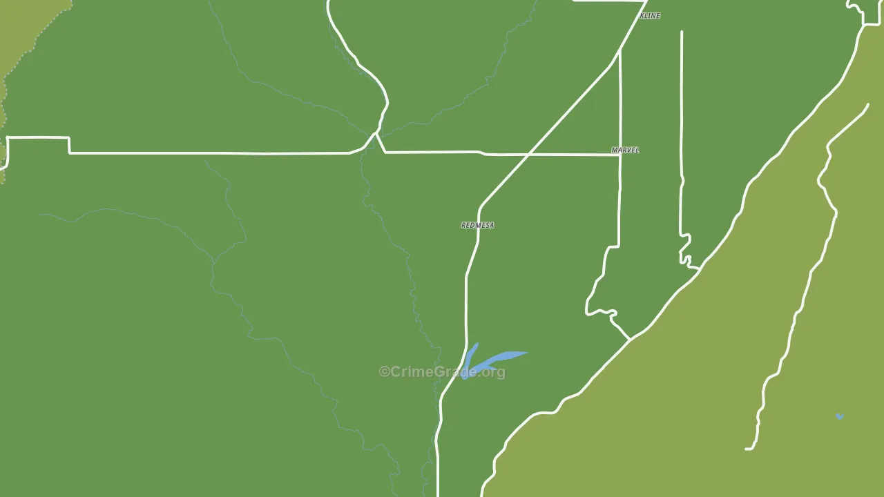 Redmesa, CO Map of Vehicle Theft Rates