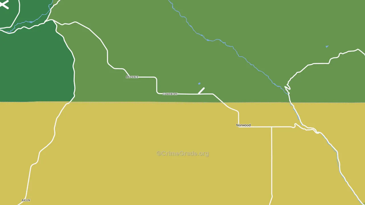 Redvale, CO Map of Vehicle Theft Rates