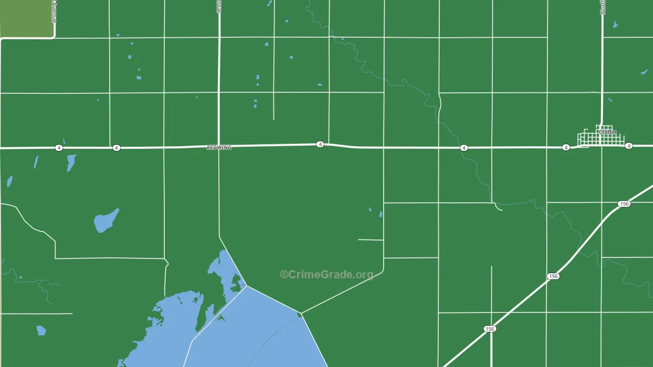 Redwing, KS Map of Vehicle Theft Rates