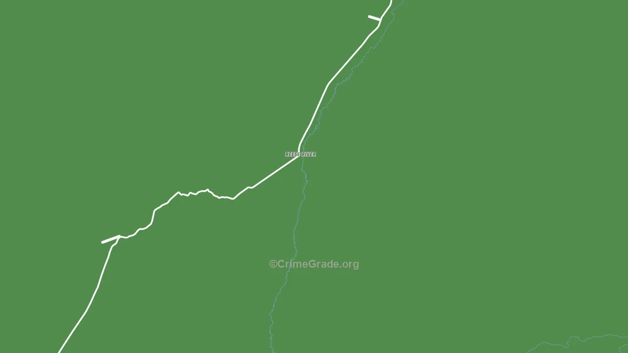 Reese River, NV Map of Vehicle Theft Rates