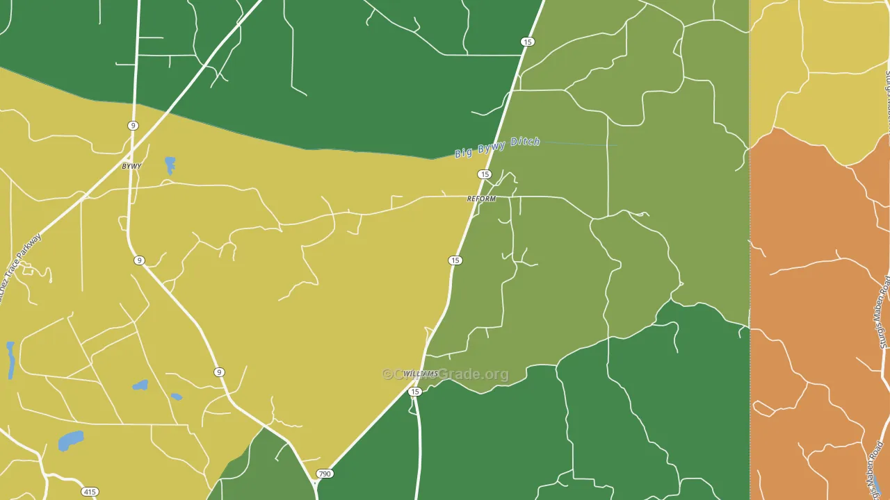 Reform, MS Map of Vehicle Theft Rates