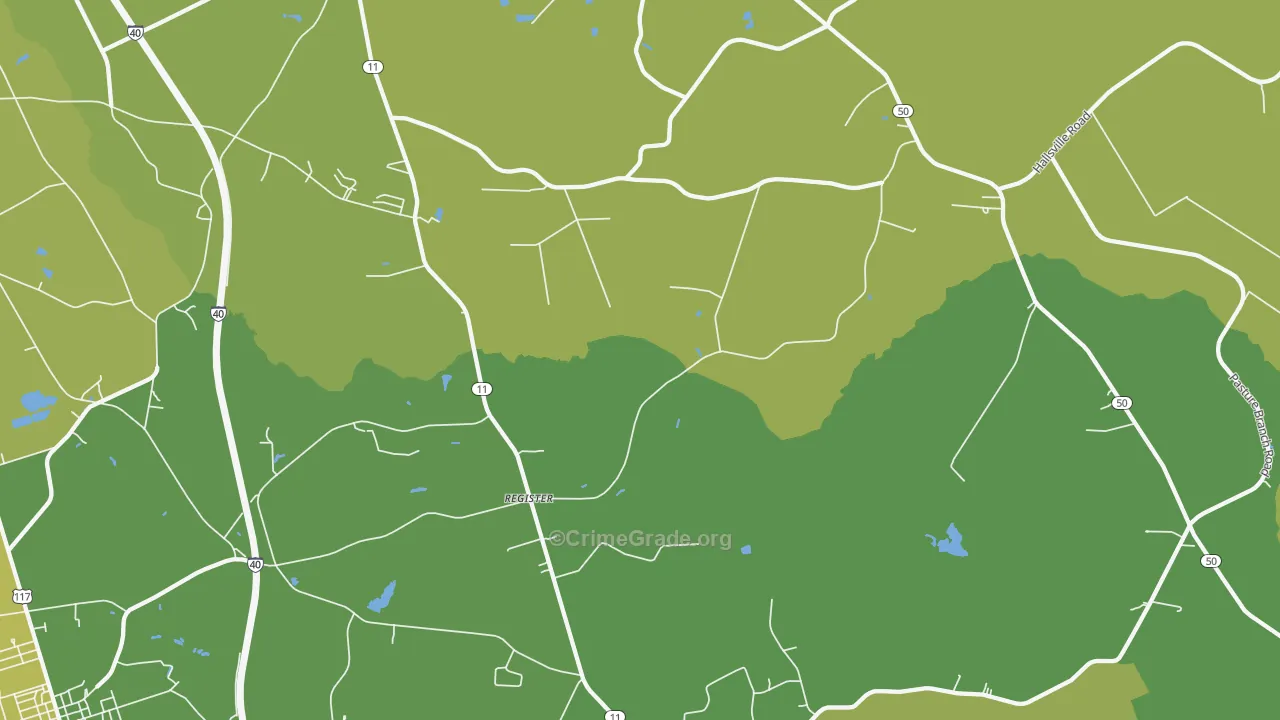 Register, NC Map of Vehicle Theft Rates