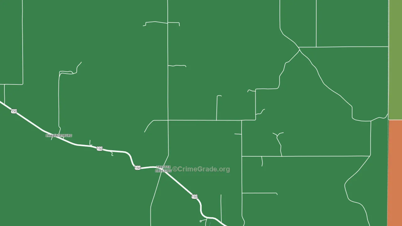 Rego, IN Map of Vehicle Theft Rates