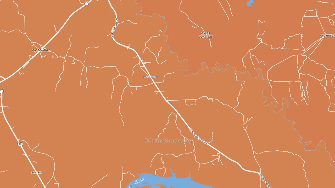 Rehoboth, AL Map of Vehicle Theft Rates