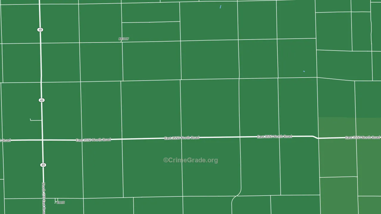 Reilly, IL Map of Vehicle Theft Rates