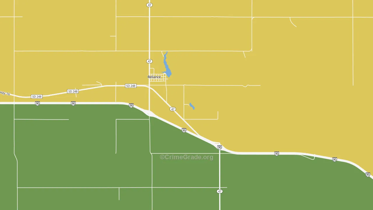 Reliance, SD Map of Vehicle Theft Rates