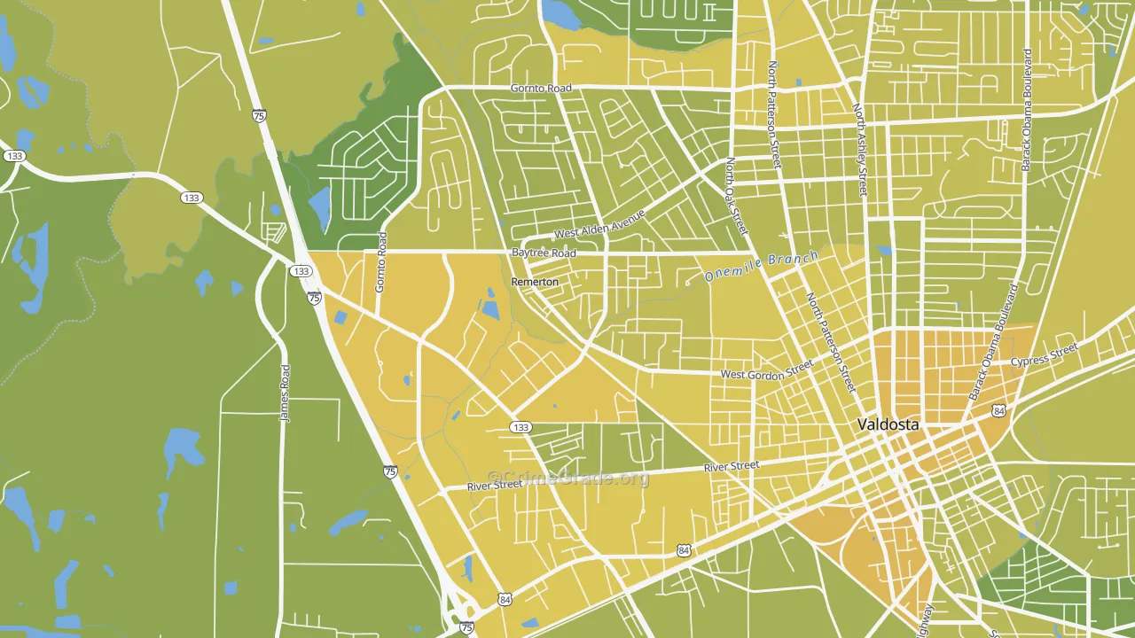 Remerton, GA Map of Vehicle Theft Rates