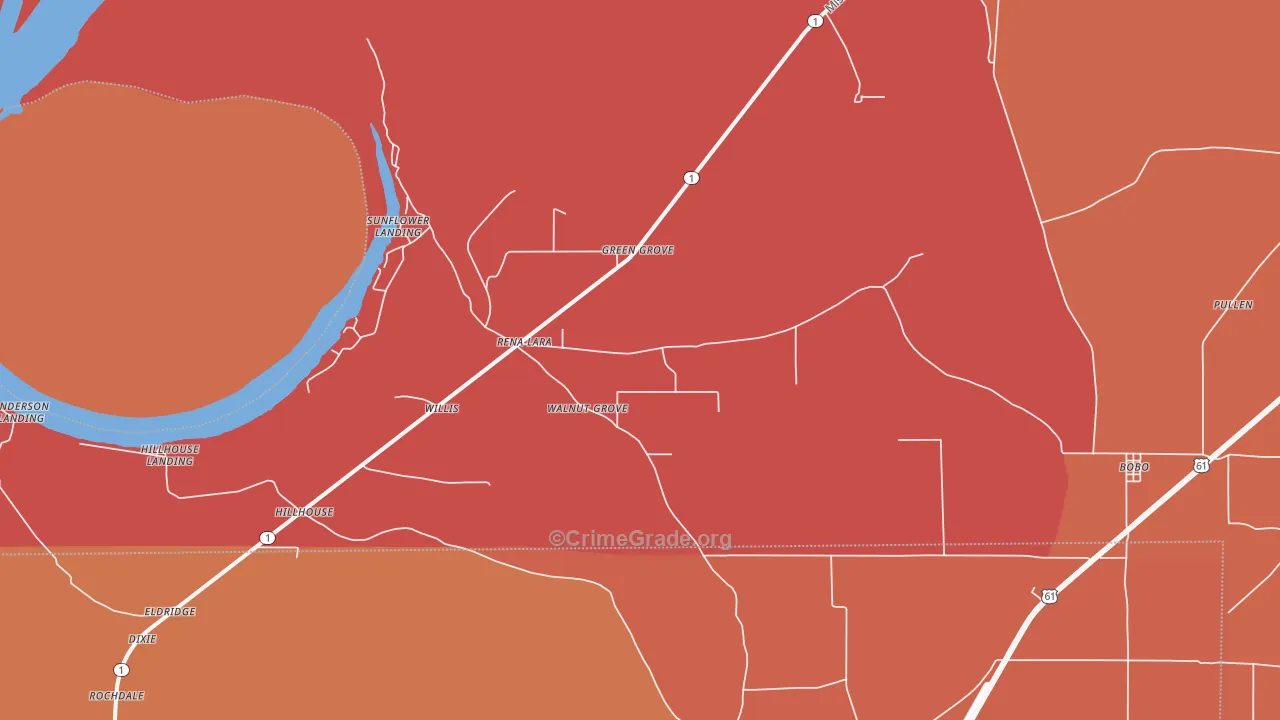Rena Lara, MS Map of Vehicle Theft Rates