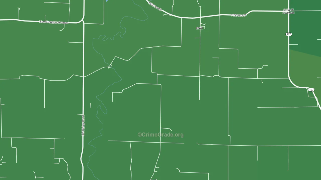 Reno, IL Map of Vehicle Theft Rates