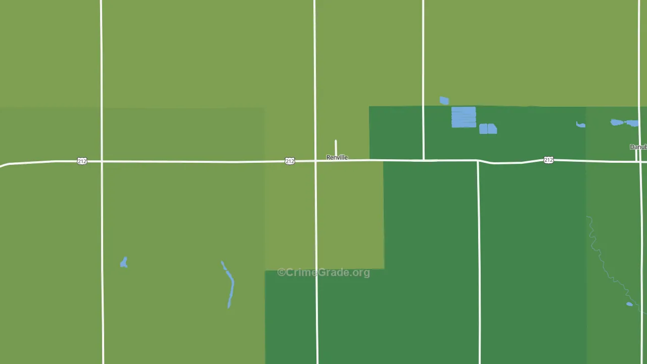 Renville, MN Map of Vehicle Theft Rates