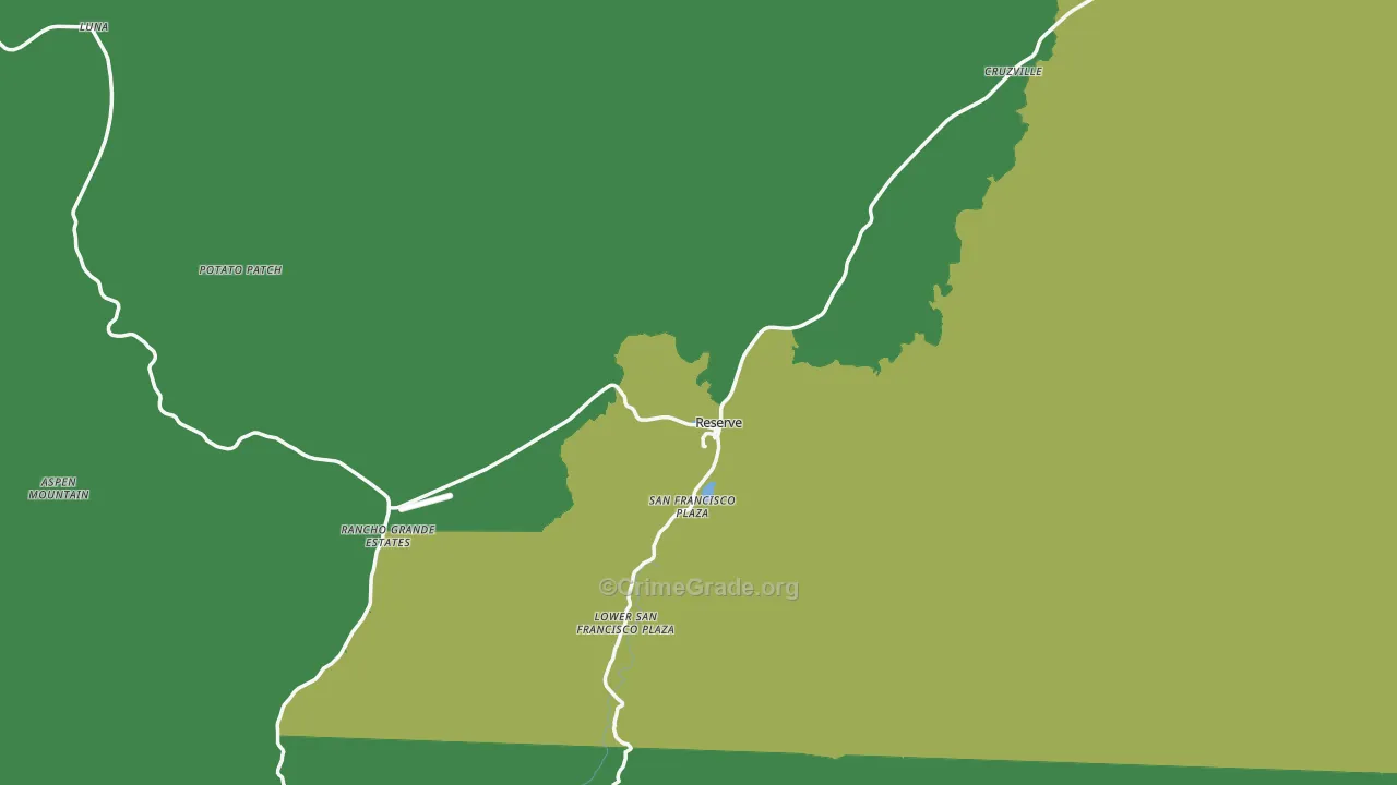 Reserve, NM Map of Vehicle Theft Rates