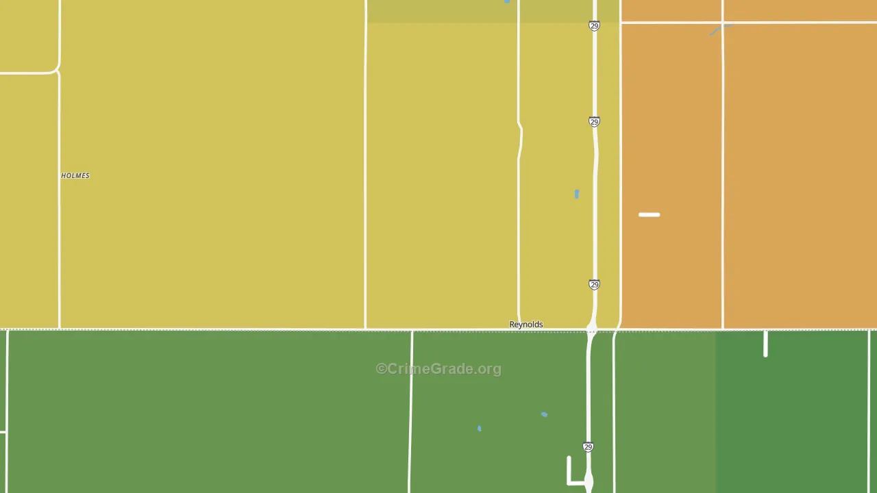 Reynolds, ND Map of Vehicle Theft Rates