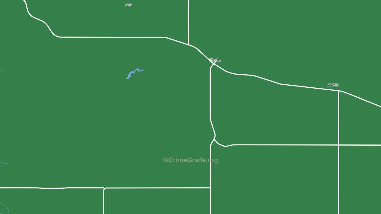 Rhame, ND Map of Vehicle Theft Rates