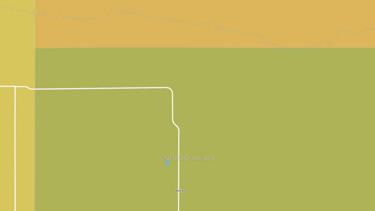 Rhea, TX Map of Vehicle Theft Rates