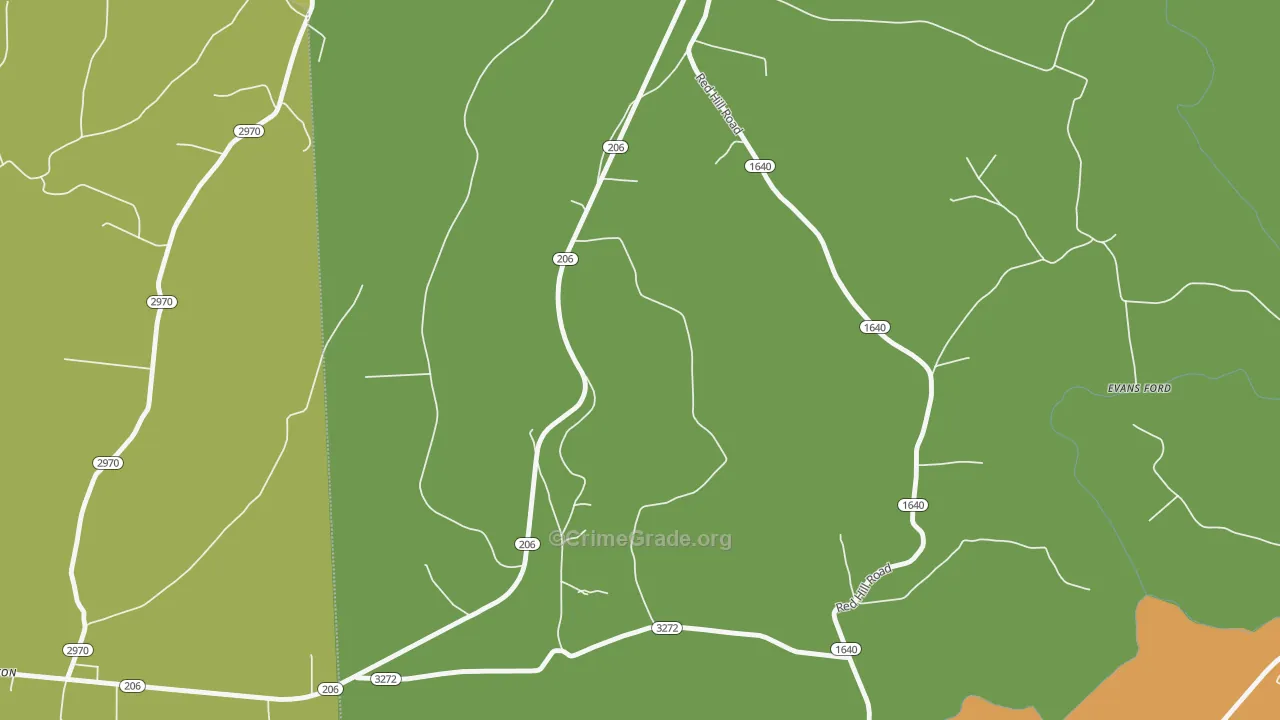 Rheber, KY Map of Vehicle Theft Rates