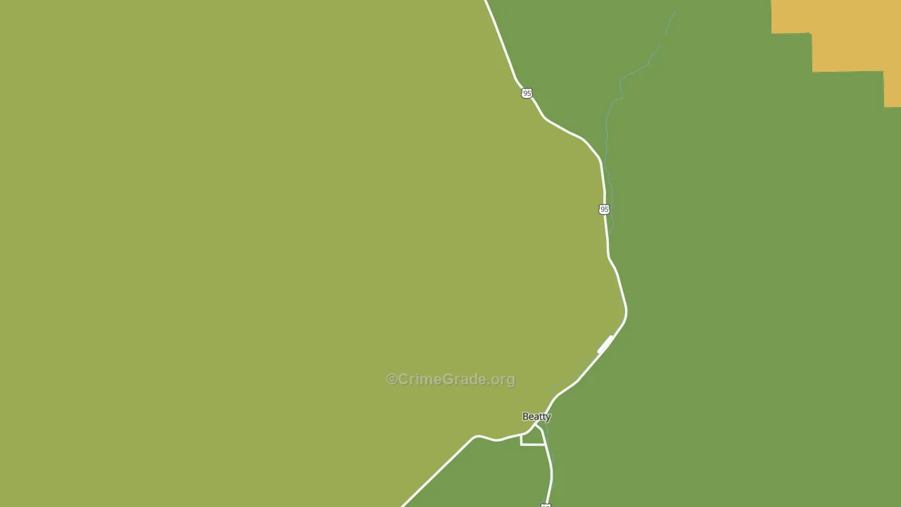 Rhyolite, NV Map of Vehicle Theft Rates