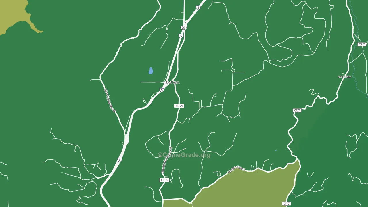 Rice Hill, OR Map of Vehicle Theft Rates