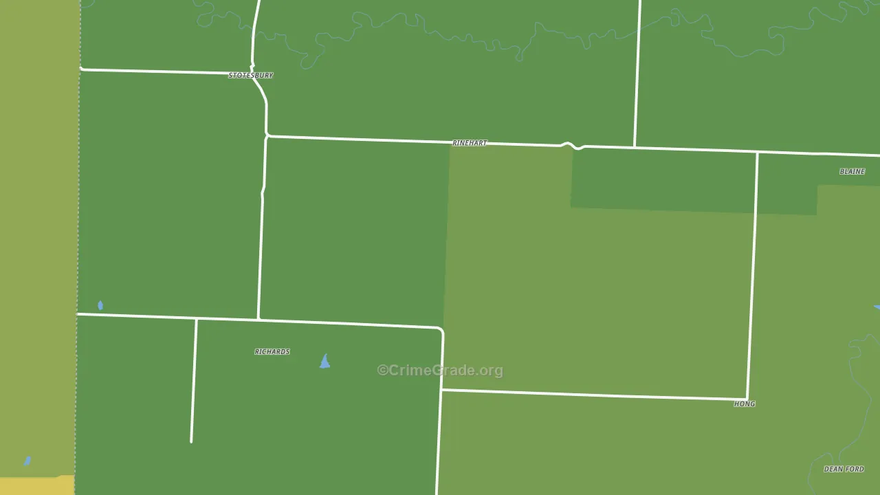 Richards, MO Map of Vehicle Theft Rates